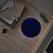 Global Hologram Round Rug, Streetstyle Decoration, Cozy Carpet