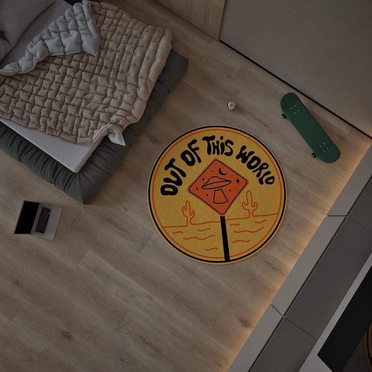 Out of This World Round Rug, Streetstyle Decoration, Cozy Carpet