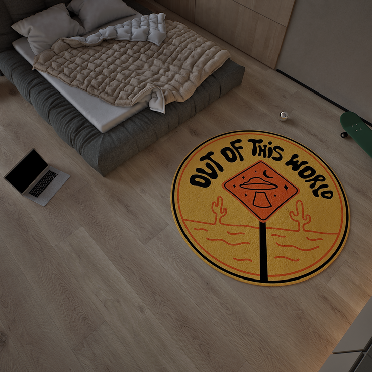 Out of This World Round Rug, Streetstyle Decoration, Cozy Carpet