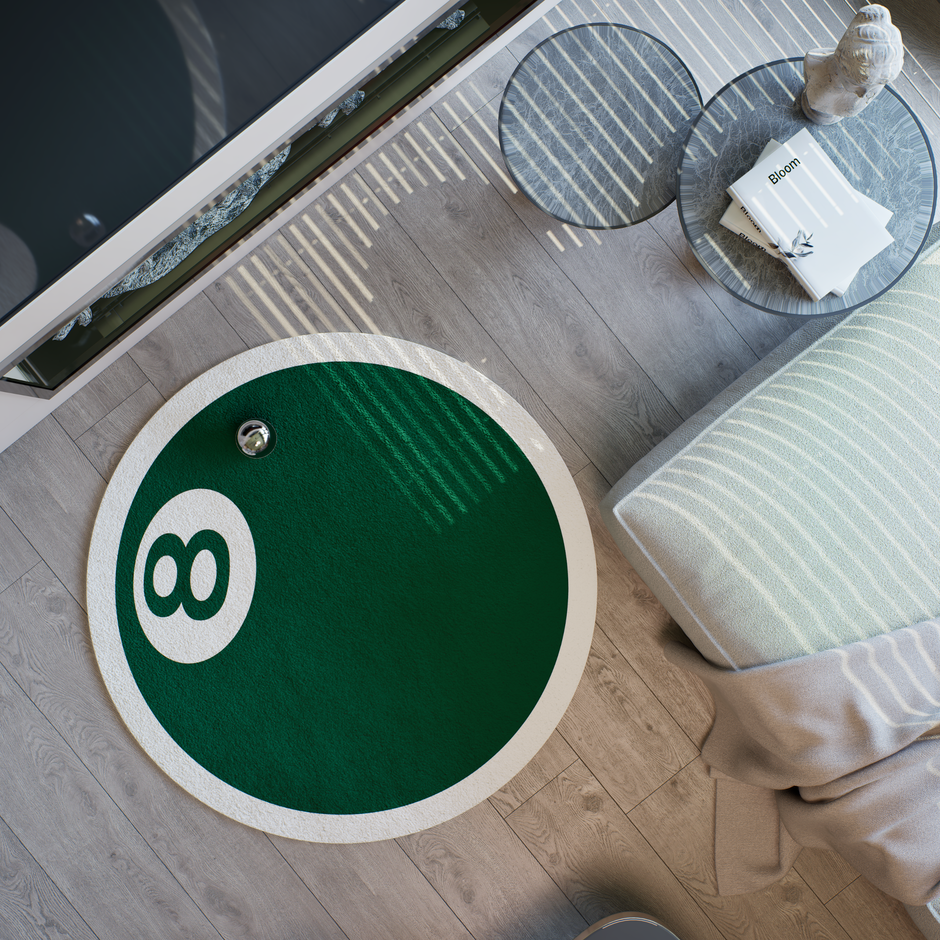 Green 8-Ball Rug, Streetstyle Decoration, Cozy Carpet
