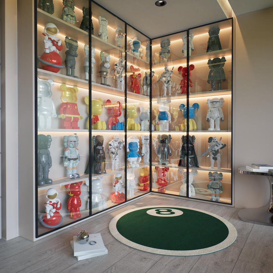 Green 8-Ball Rug, Streetstyle Decoration, Cozy Carpet