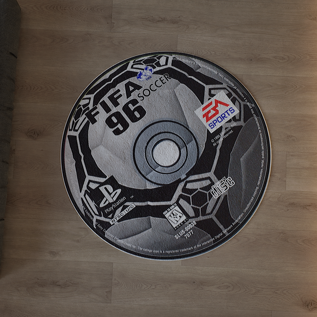 FIFA 96 CD Rug, Playstation 2 Football Carpet, Gamer Decoration Soccer Rug
