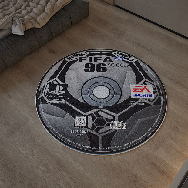 FIFA 96 CD Rug, Playstation 2 Football Carpet, Gamer Decoration Soccer Rug